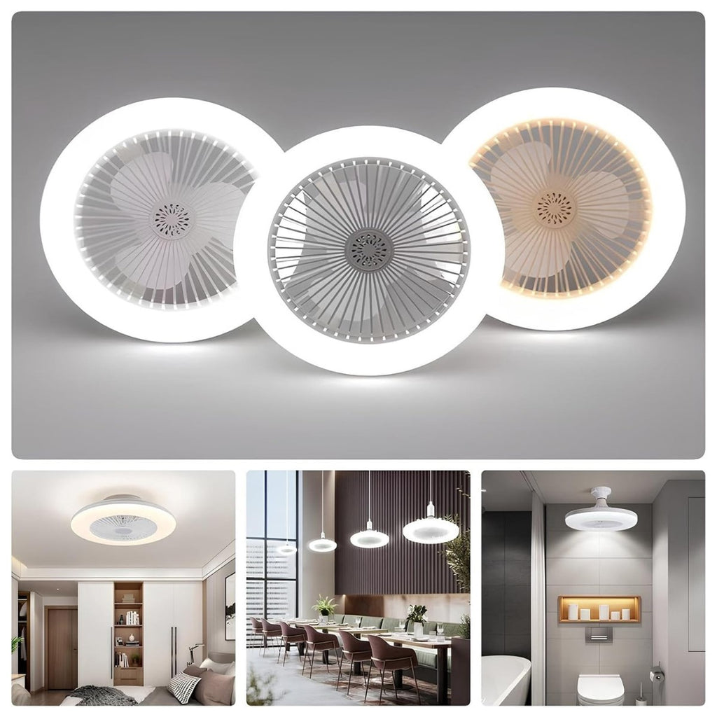 Ventilador de Techo Inteligente con Luz LED y Control Remoto