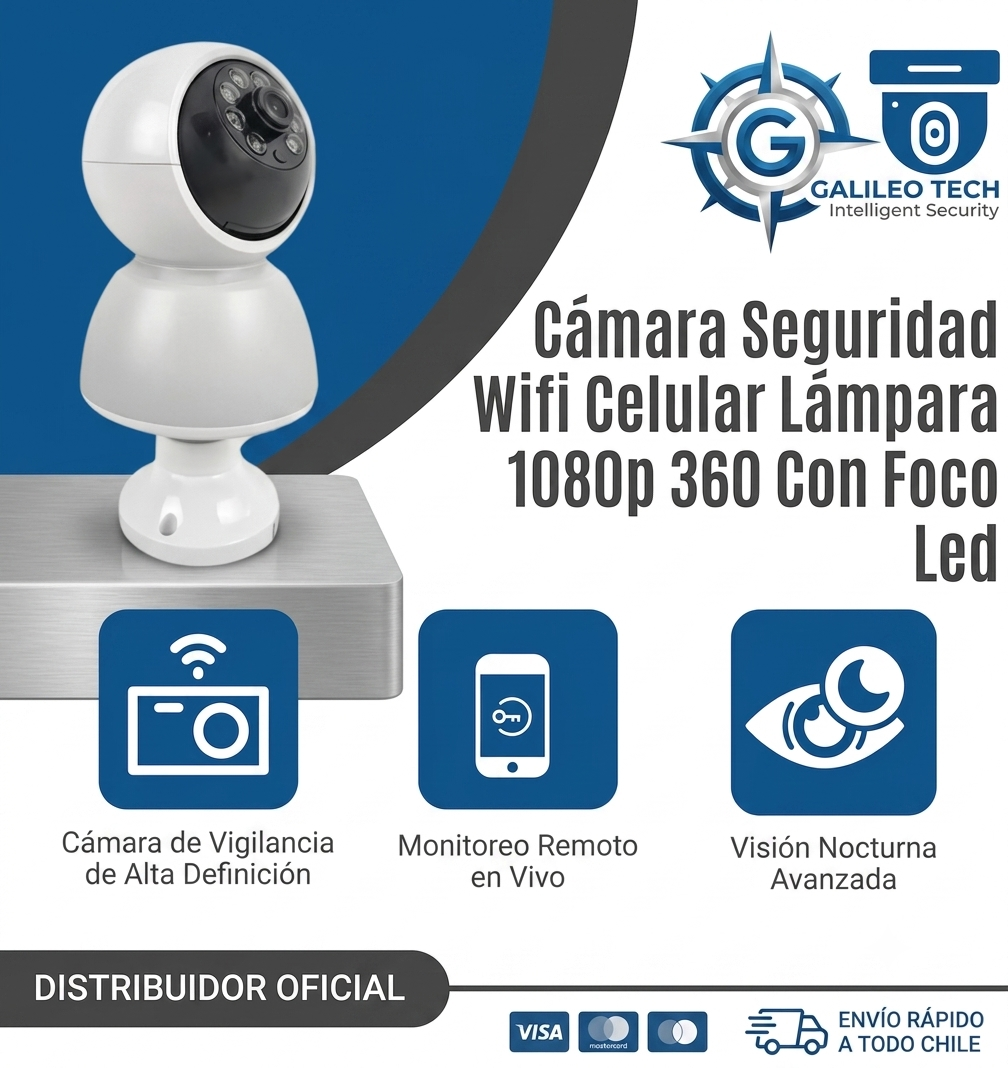Cámara De Seguridad Wifi Tipo Ampolleta