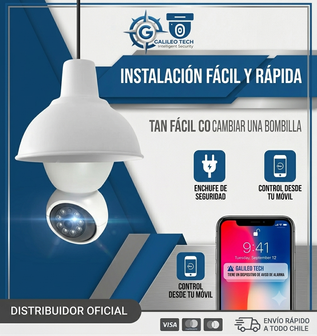 Cámara De Seguridad Wifi Tipo Ampolleta