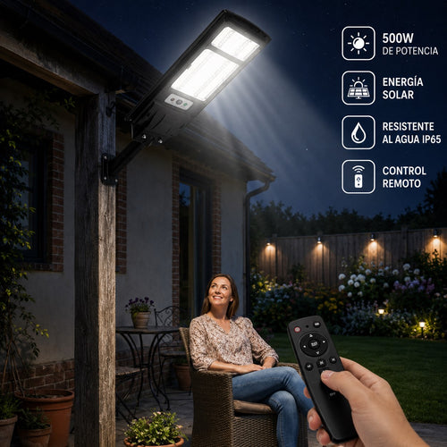 FOCO SOLAR 500W EXTERIOR MÁS SOPORTE